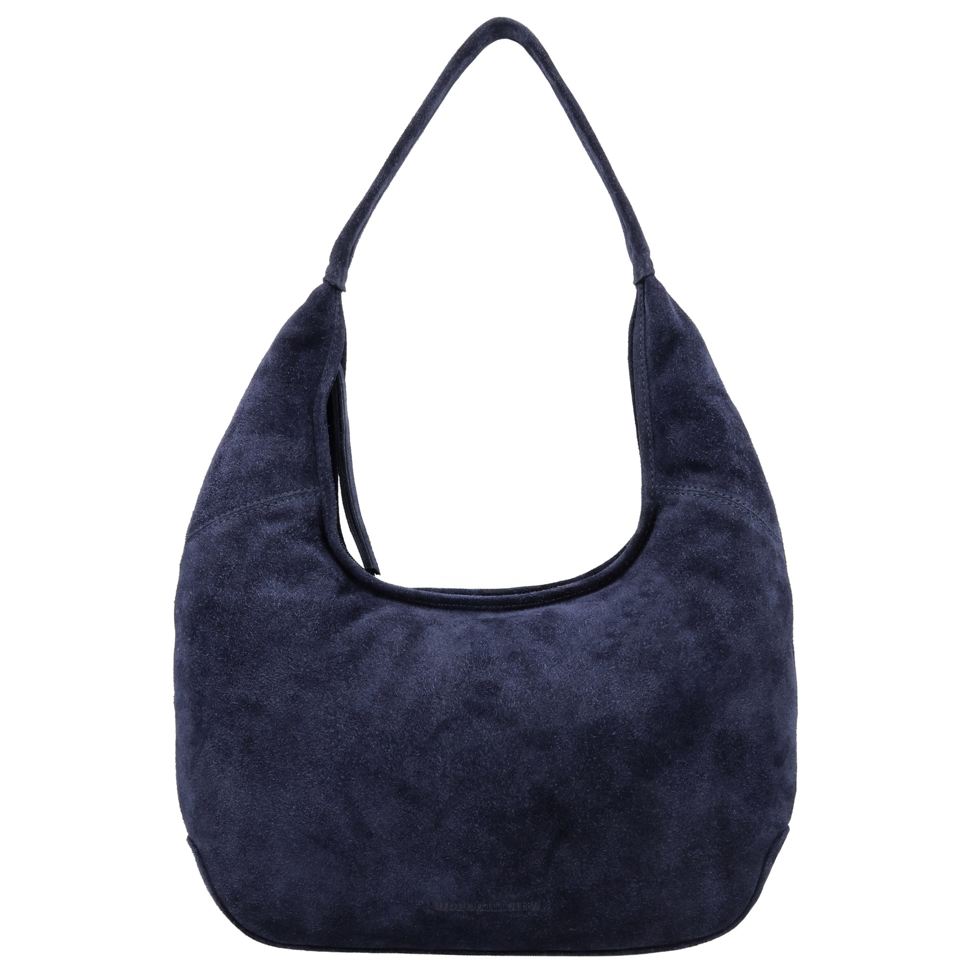 Beuteltasche Wildleder 42x40cm in Blau|Marine - leder-accessoires.com
