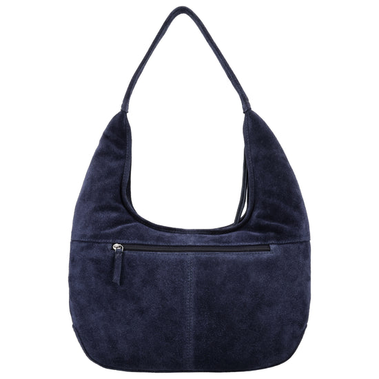Beuteltasche Wildleder 42x40cm in Blau|Marine - leder-accessoires.com