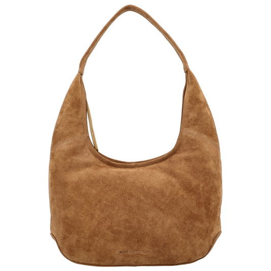 Beuteltasche Wildleder 42x40cm in Camel |Hellbraun - leder-accessoires.com
