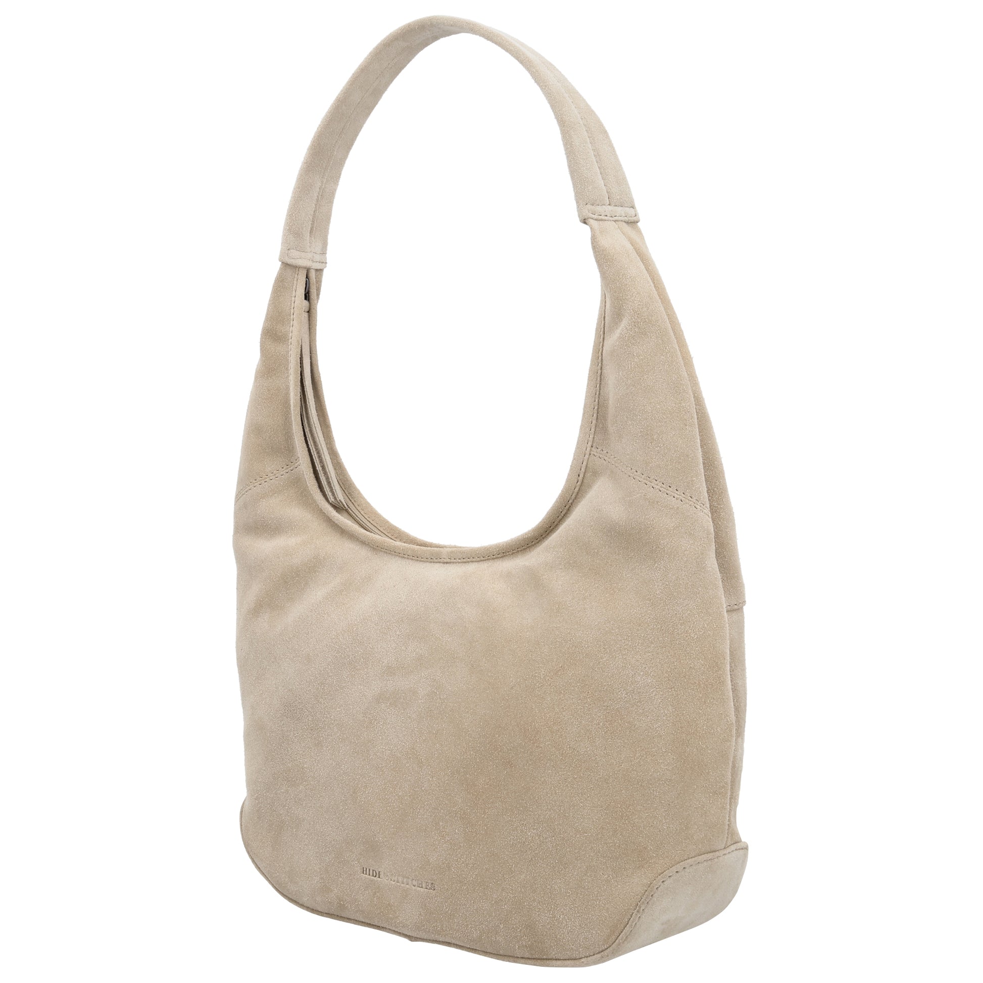 Beuteltasche Wildleder 42x40cm in Sand - leder-accessoires.com