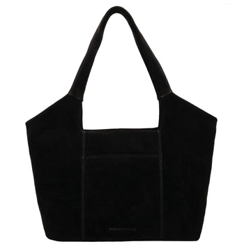 Wildleder-Umhängetasche 47x27cm in Schwarz – Minimalistisch & Edel