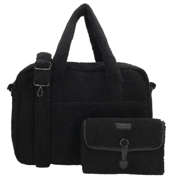 Teddy-Wickeltasche 40x28cm in Schwarz – Stylisch & praktisch