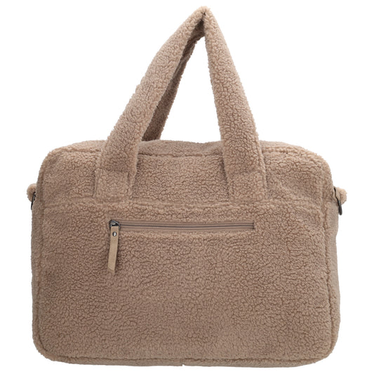Teddy-Wickeltasche 40x28cm in Taupe – Eleganter Alltagshelfer