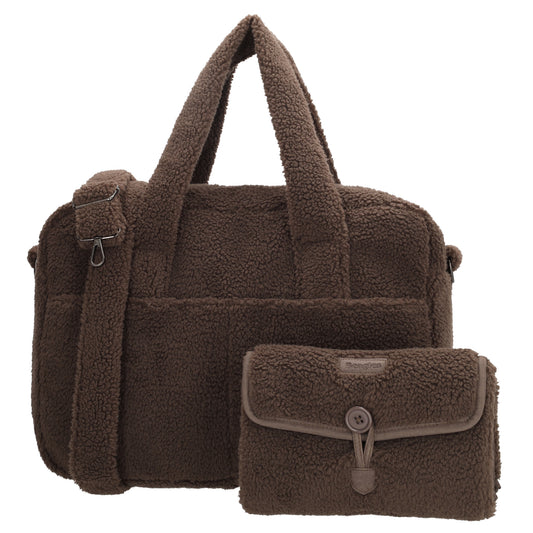 Teddy-Wickeltasche 40x28cm in Braun – Warmer, funktionaler Begleiter