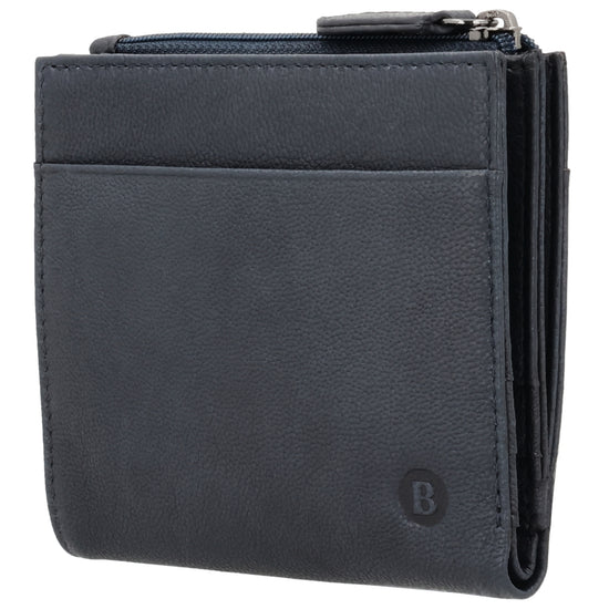 Portemonnaie Blau mit Karten- und Münzfach - leder-accessoires.com