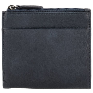 Portemonnaie Blau mit Karten- und Münzfach - leder-accessoires.com