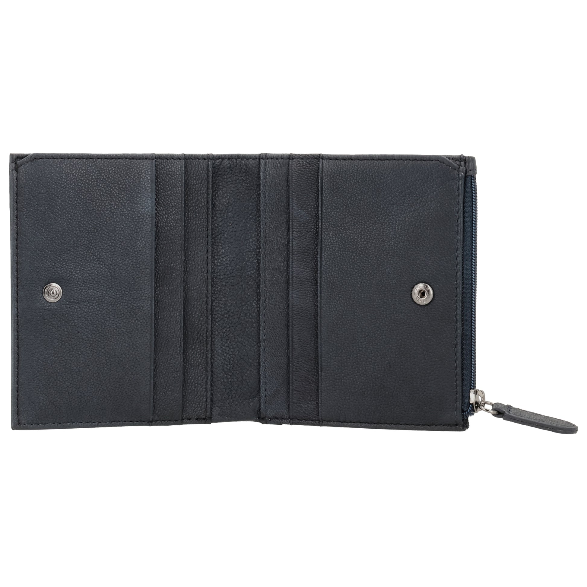 Portemonnaie Blau mit Karten- und Münzfach - leder-accessoires.com