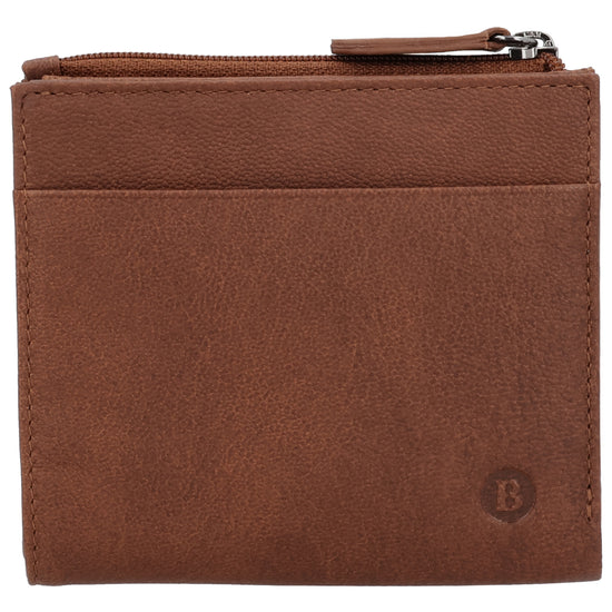 Stilvolle Geldbörse Cognac mit Druckverschluss - leder-accessoires.com