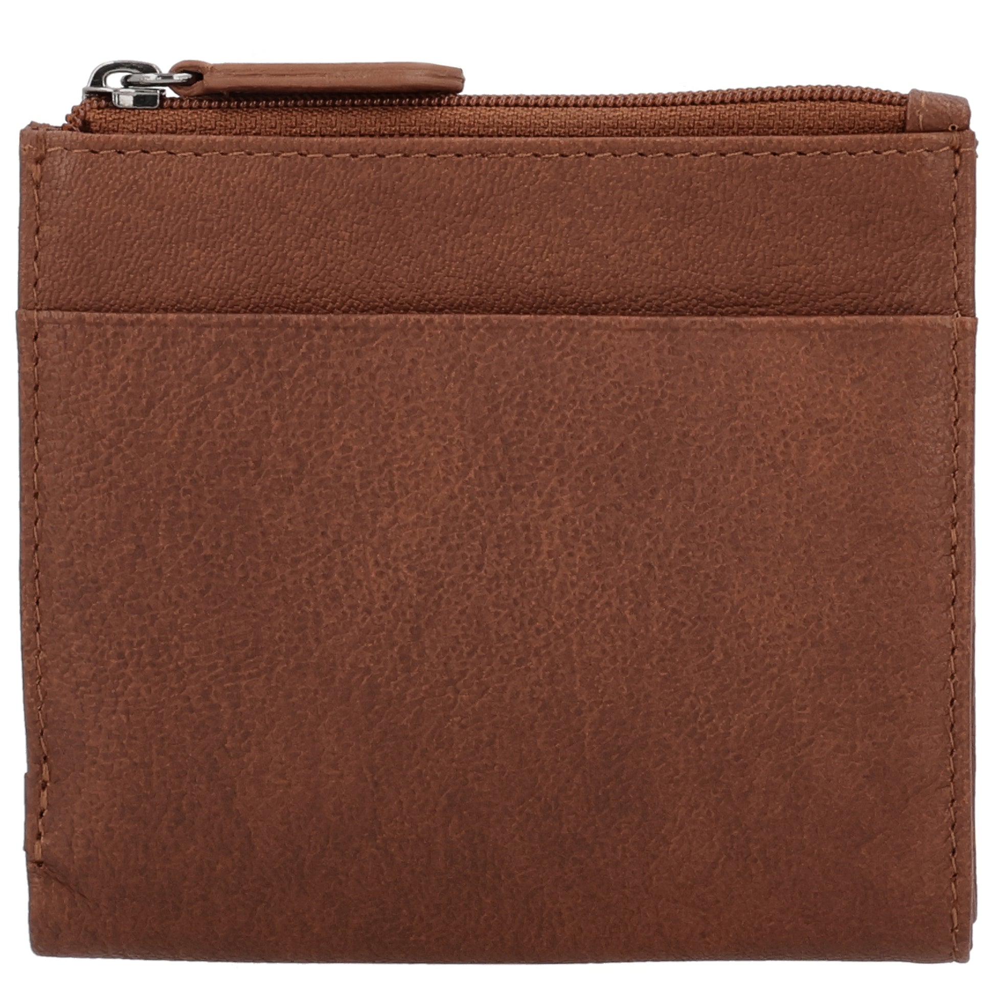 Stilvolle Geldbörse Cognac mit Druckverschluss - leder-accessoires.com