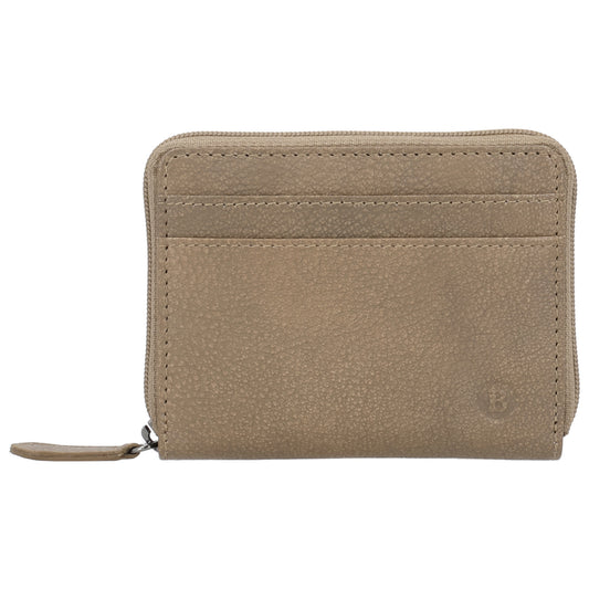 Börse klein in Taupe mit Rundumreißverschluss - leder-accessoires.com
