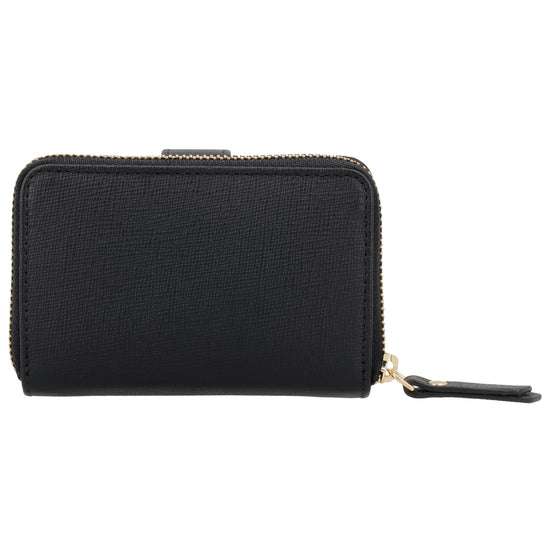 Kreditkartenetui 11x8cm Schwarz RFID mit Münzfach Alu - leder-accessoires.com