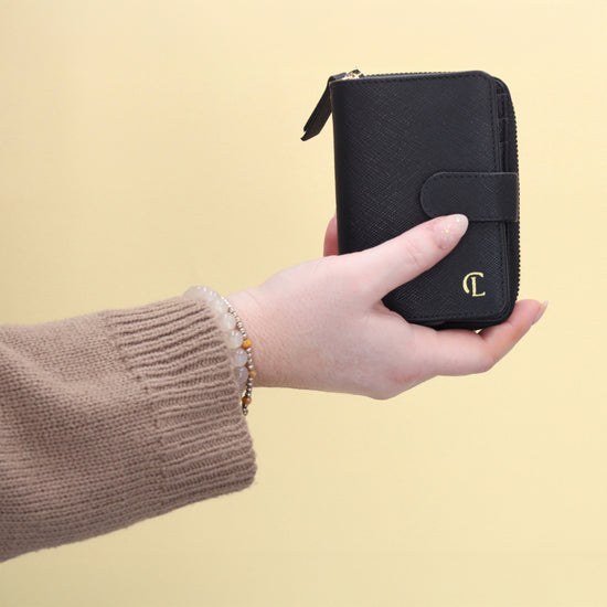 Kreditkartenetui 11x8cm Schwarz RFID mit Münzfach Alu - leder-accessoires.com