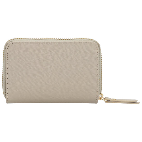 Beige Slim Wallet 11x8cm mit RFID Schutz & Münzfach - leder-accessoires.com
