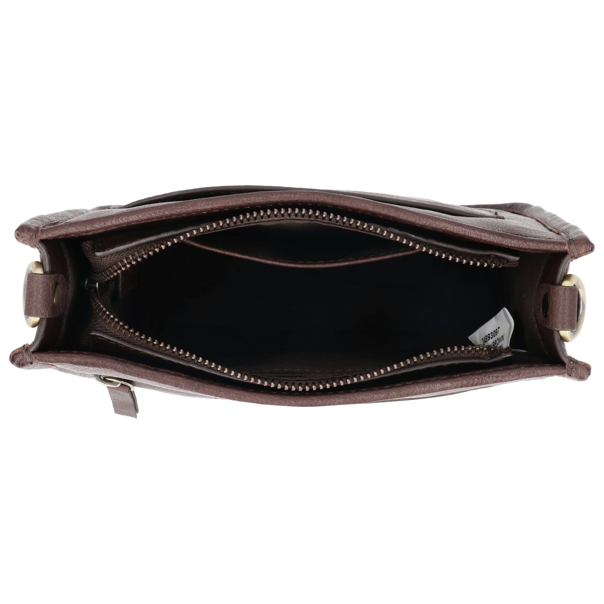 Schultertasche in Braun 20x21,5cm mit Reißverschluss - leder-accessoires.com