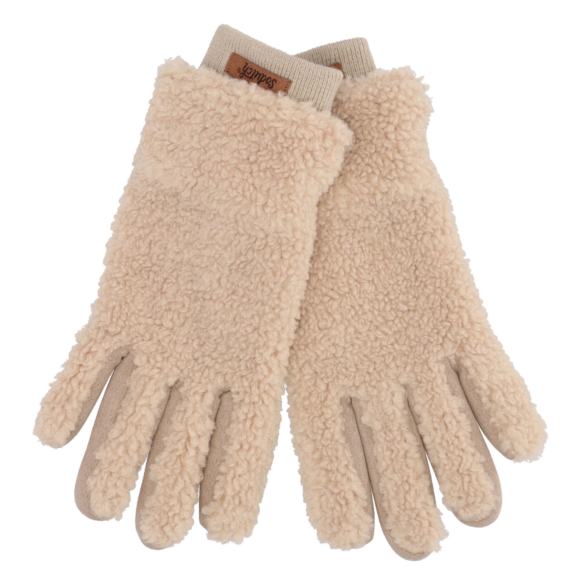 handschuh beige Teddyfell-Handschuhe Taupe mit Touchscreen – warm & stylisch 2025
