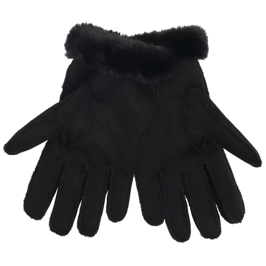 Winterhandschuh in Schwarz in Wildleder-Optik