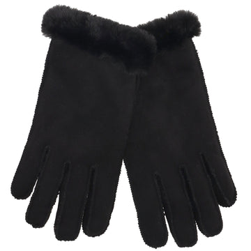 Winterhandschuh in Schwarz in Wildleder-Optik
