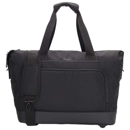 Reisetasche 40 x 32cm in Schwarz mit Reißverschluss - leder-accessoires.com