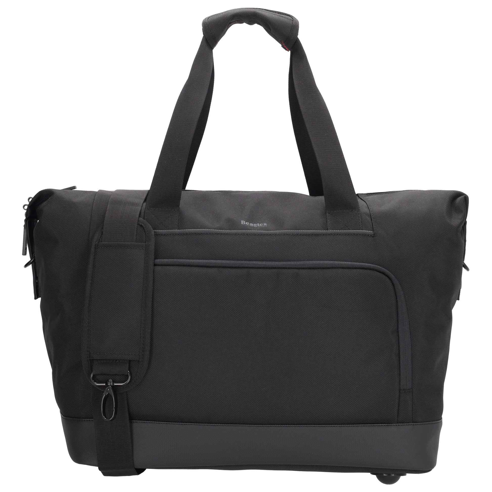 Reisetasche 40 x 32cm in Schwarz mit Reißverschluss - leder-accessoires.com