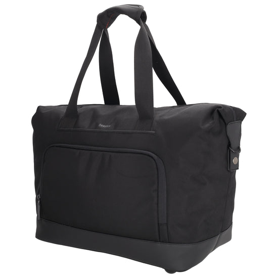 Reisetasche 40 x 32cm in Schwarz mit Reißverschluss - leder-accessoires.com