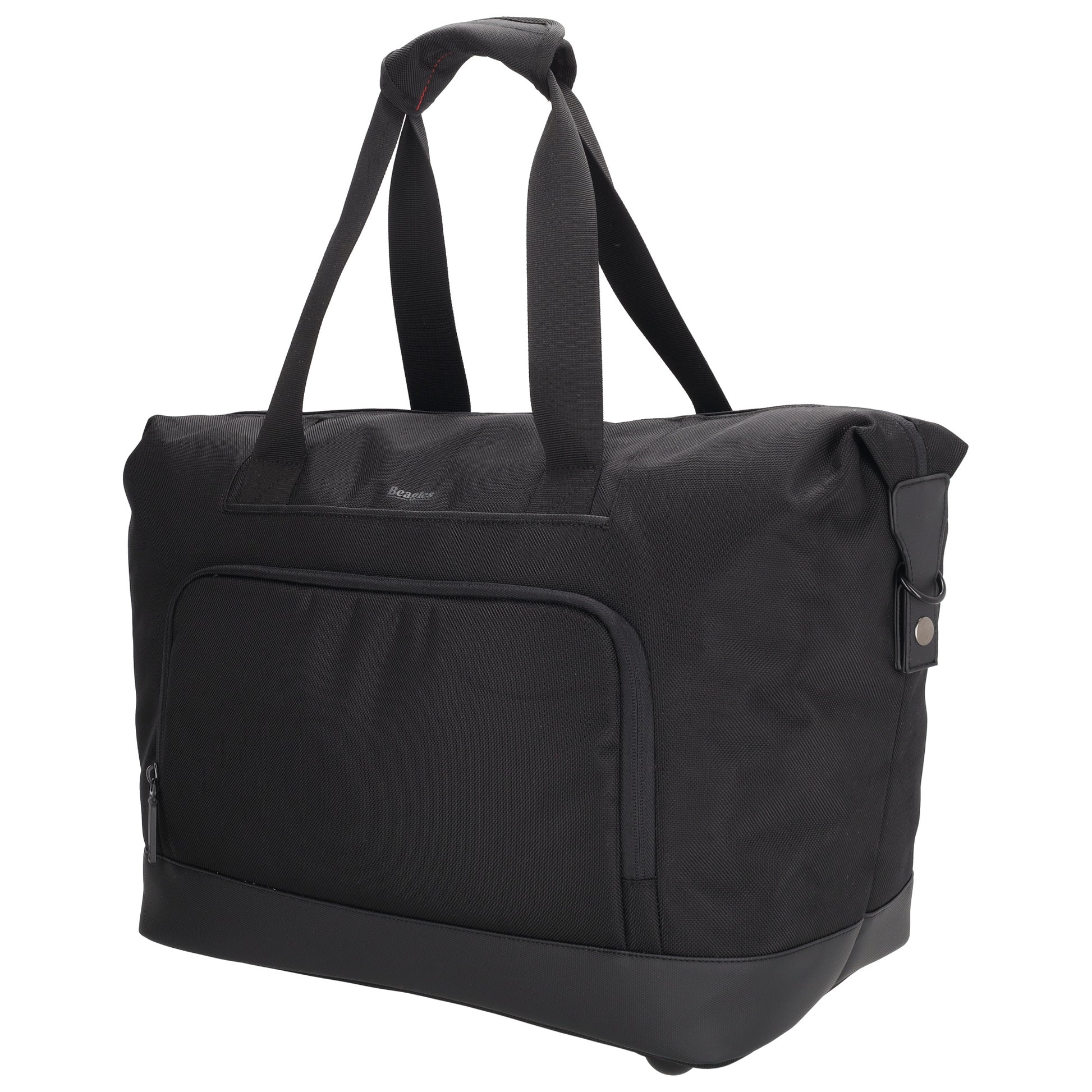 Reisetasche 40 x 32cm in Schwarz mit Reißverschluss - leder-accessoires.com