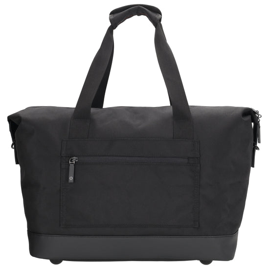Reisetasche 40 x 32cm in Schwarz mit Reißverschluss - leder-accessoires.com