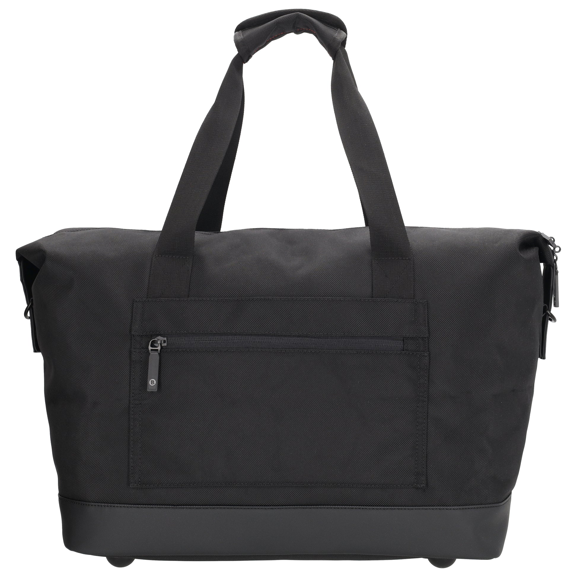 Reisetasche 40 x 32cm in Schwarz mit Reißverschluss - leder-accessoires.com
