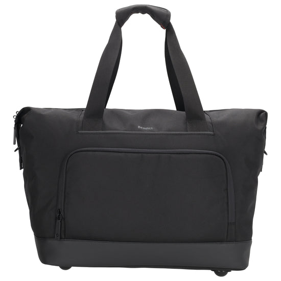 Reisetasche 40 x 32cm in Schwarz mit Reißverschluss - leder-accessoires.com