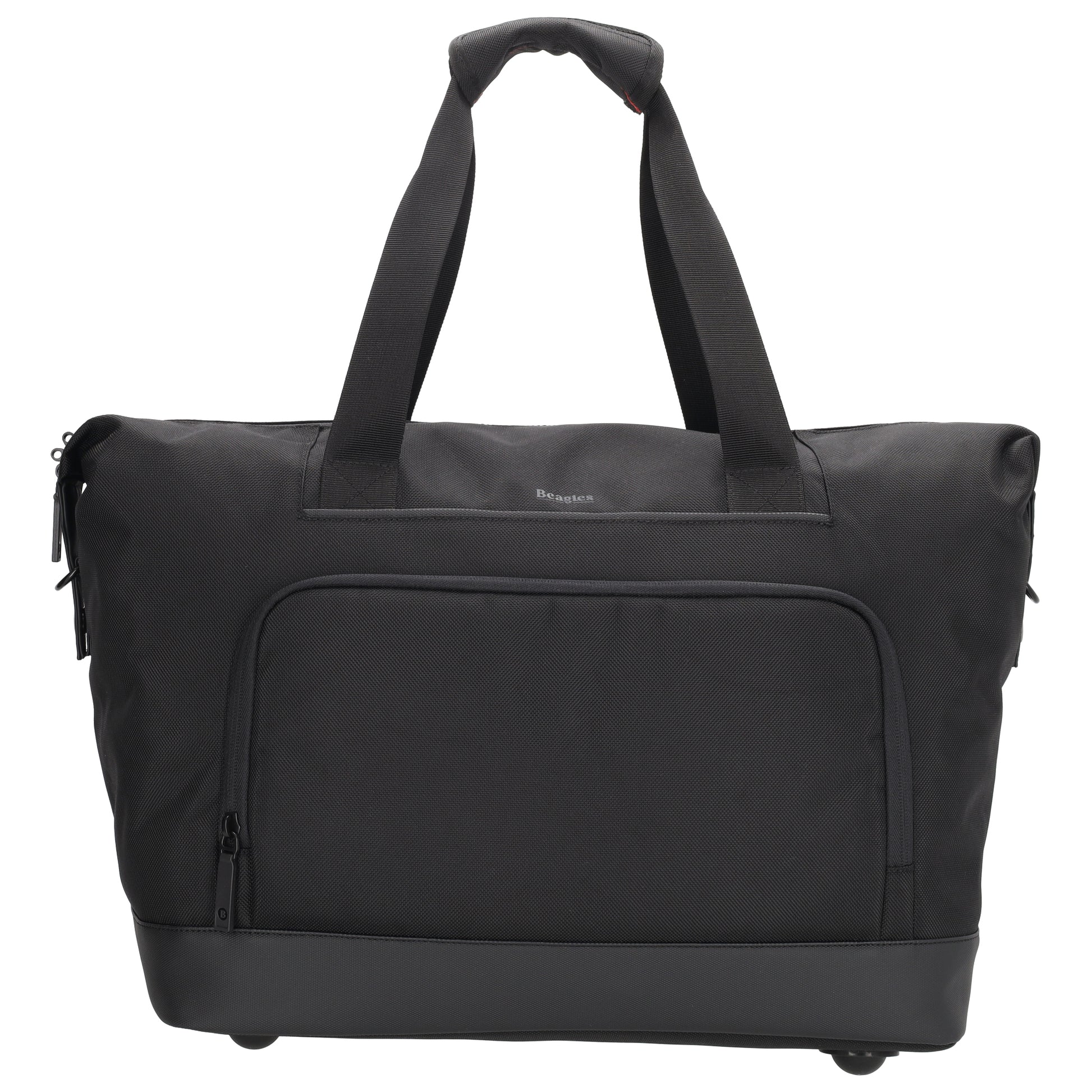 Reisetasche 40 x 32cm in Schwarz mit Reißverschluss - leder-accessoires.com