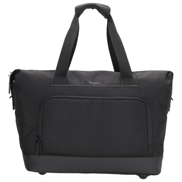 Reisetasche 40 x 32cm in Schwarz mit Reißverschluss - leder-accessoires.com