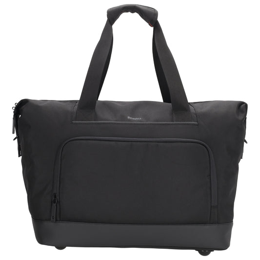Reisetasche 40 x 32cm in Schwarz mit Reißverschluss - leder-accessoires.com