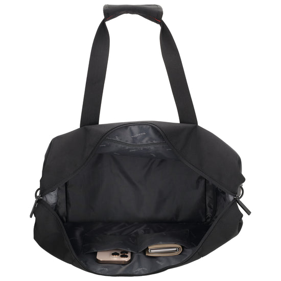 Reisetasche 40 x 32cm in Schwarz mit Reißverschluss - leder-accessoires.com