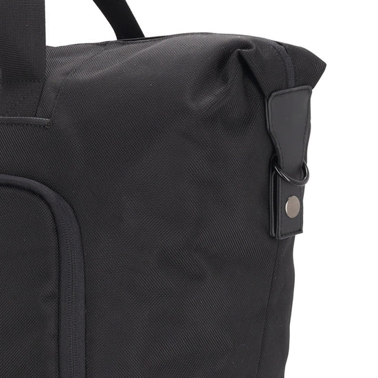 Reisetasche 40 x 32cm in Schwarz mit Reißverschluss - leder-accessoires.com