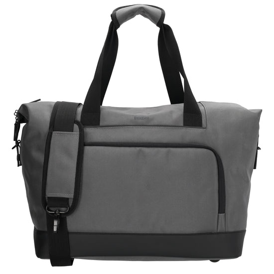 Reisetasche 40 x 32cm in Grau mit Reißverschluss - leder-accessoires.com