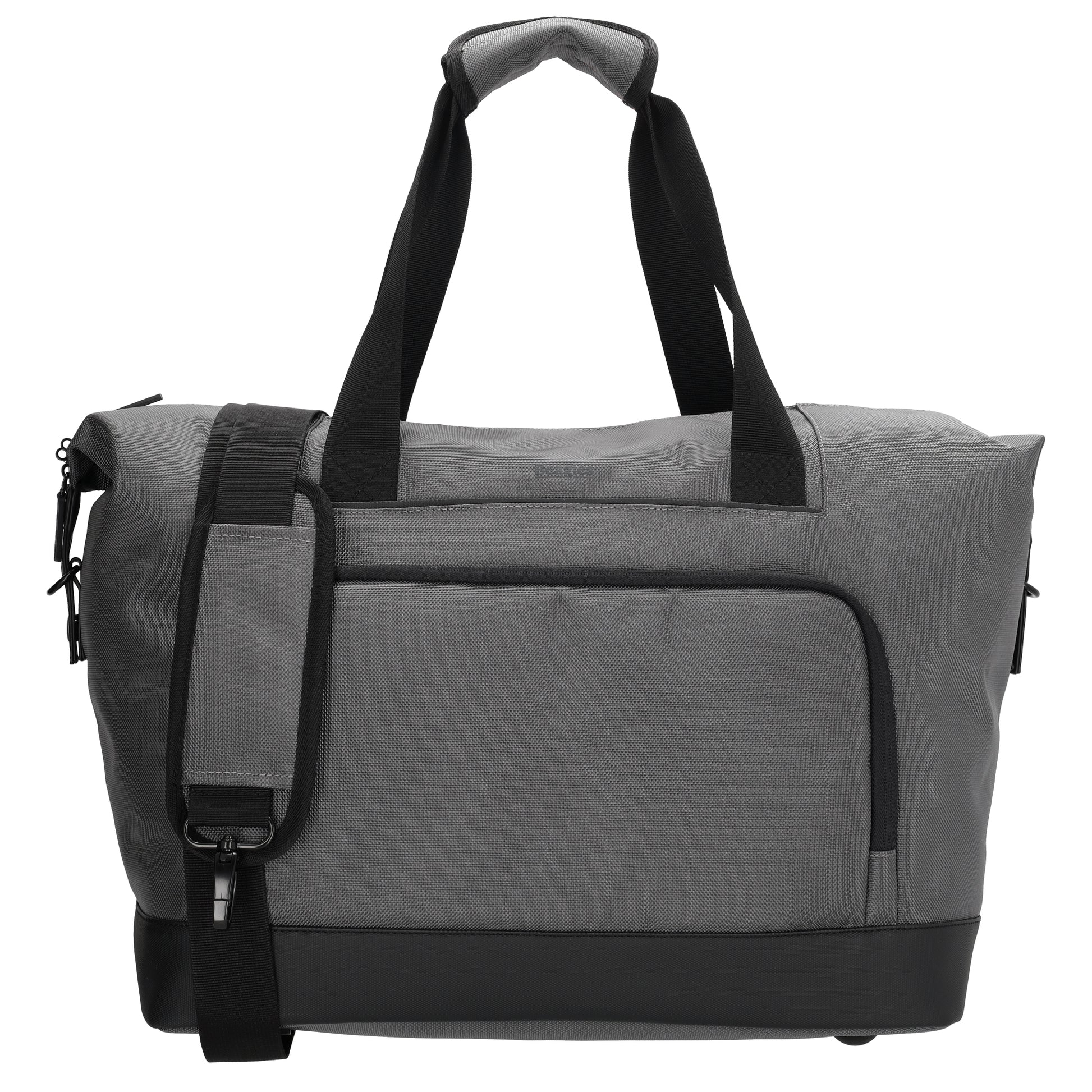 Reisetasche 40 x 32cm in Grau mit Reißverschluss - leder-accessoires.com