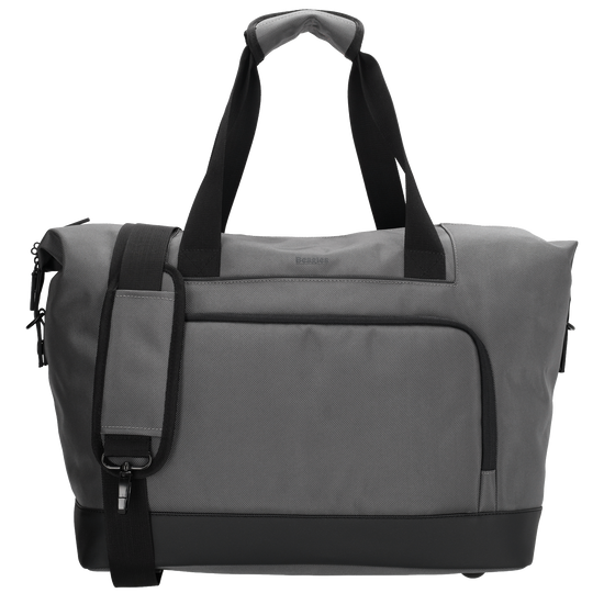 Reisetasche 40 x 32cm in Grau mit Reißverschluss - leder-accessoires.com