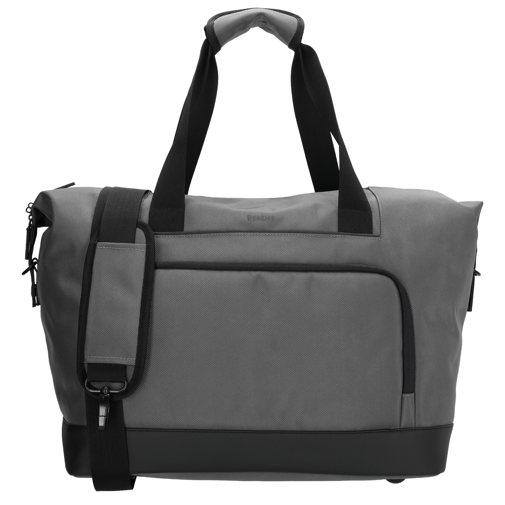 Reisetasche 40 x 32cm in Grau mit Reißverschluss - leder-accessoires.com
