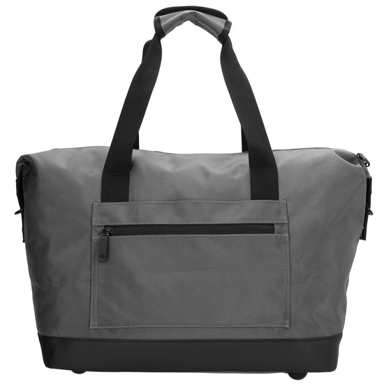 Reisetasche 40 x 32cm in Grau mit Reißverschluss - leder-accessoires.com