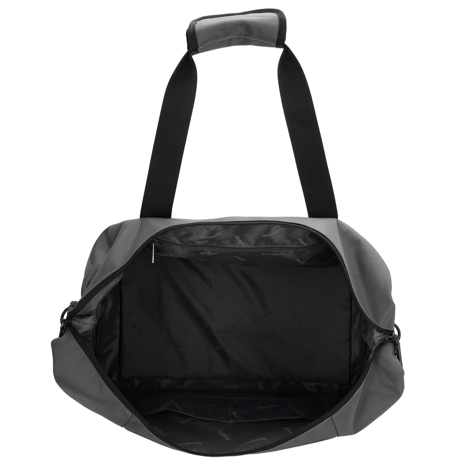 Reisetasche 40 x 32cm in Grau mit Reißverschluss - leder-accessoires.com