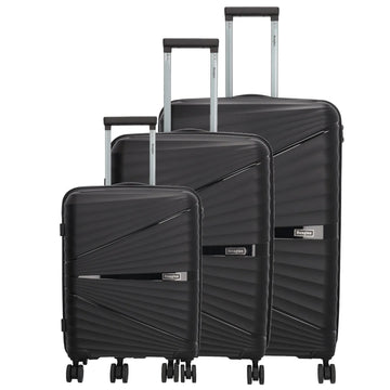 Kofferset Schwarz 3-teilig 75|65|55cm – Robustes Reisegepäck Set