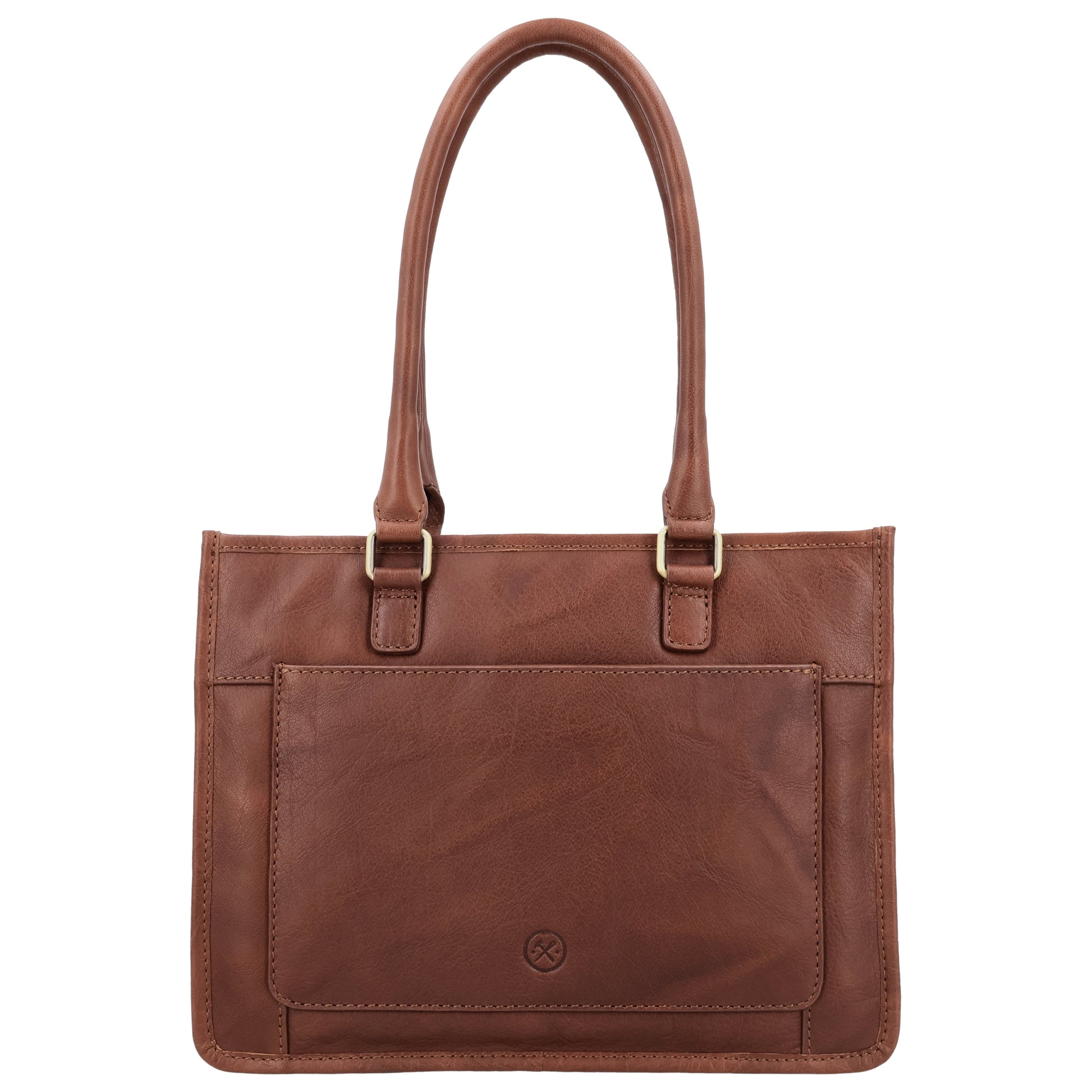 Schultertasche in Braun 21x30cm mit Reißverschluss - leder-accessoires.com