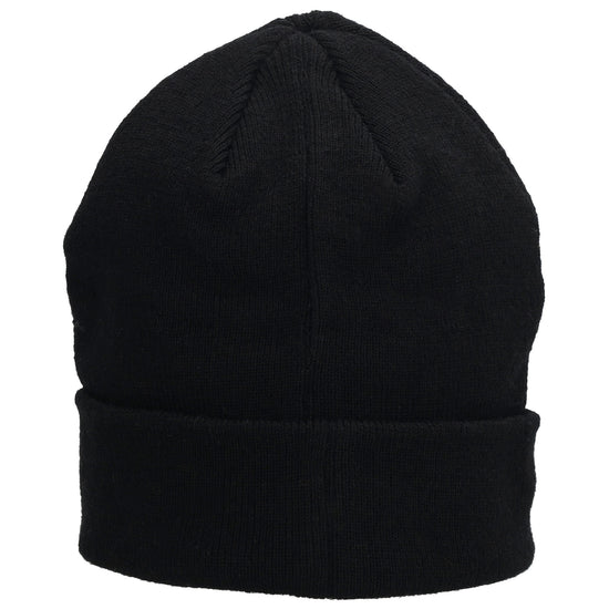 Herren-Wintermütze Schwarz 22x21,5cm mit Strickmuster und Fleecefutter - leder-accessoires.com