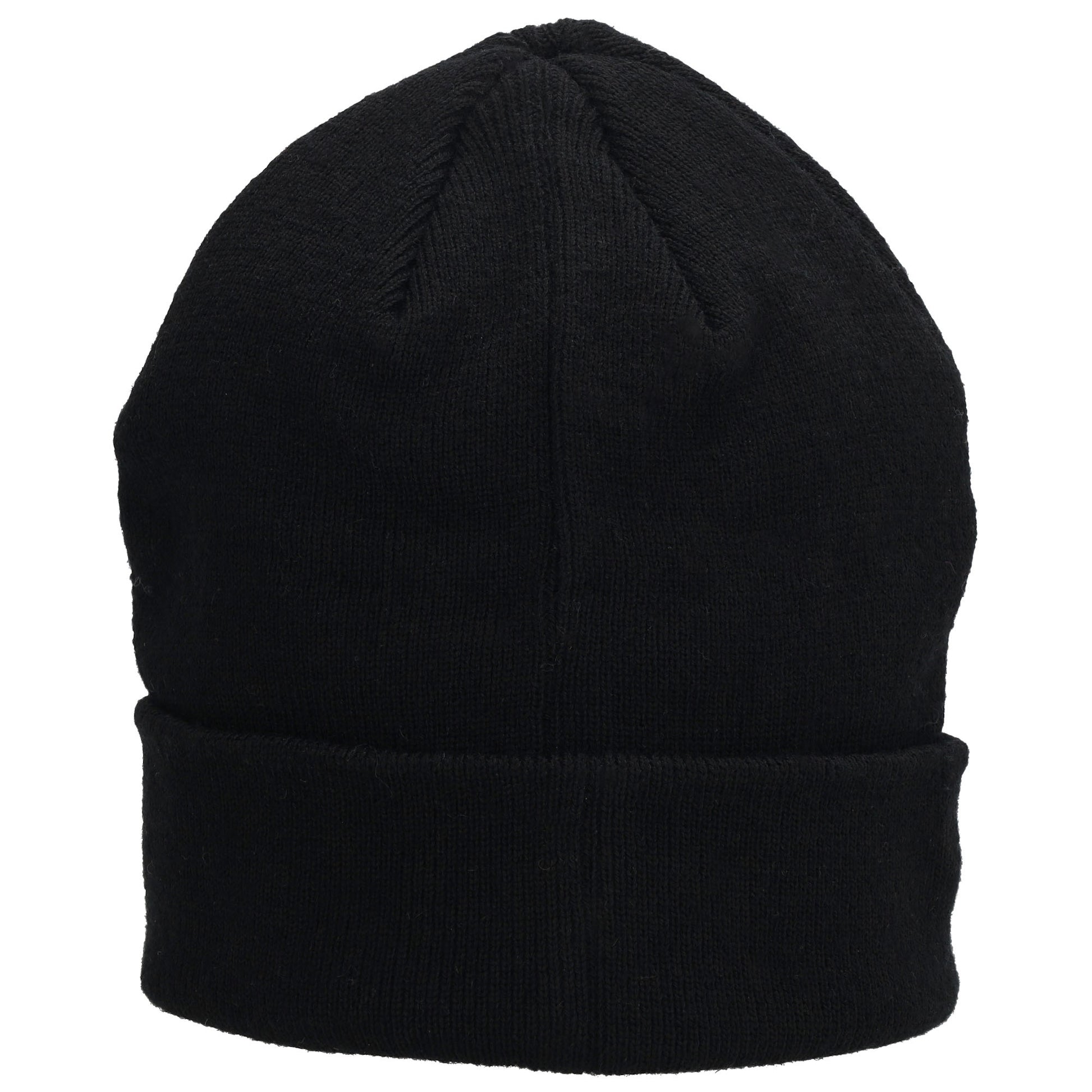 Herren-Wintermütze Schwarz 22x21,5cm mit Strickmuster und Fleecefutter - leder-accessoires.com