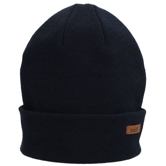 Herren-Wintermütze Marine 22x21,5cm mit Strickmuster und Fleecefutter - leder-accessoires.com