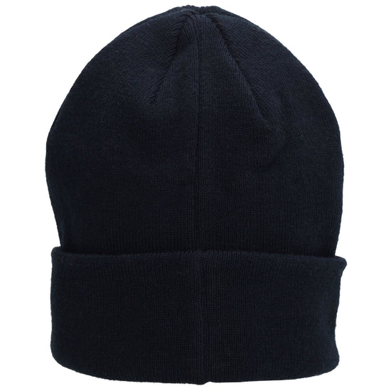 Herren-Wintermütze Marine 22x21,5cm mit Strickmuster und Fleecefutter - leder-accessoires.com