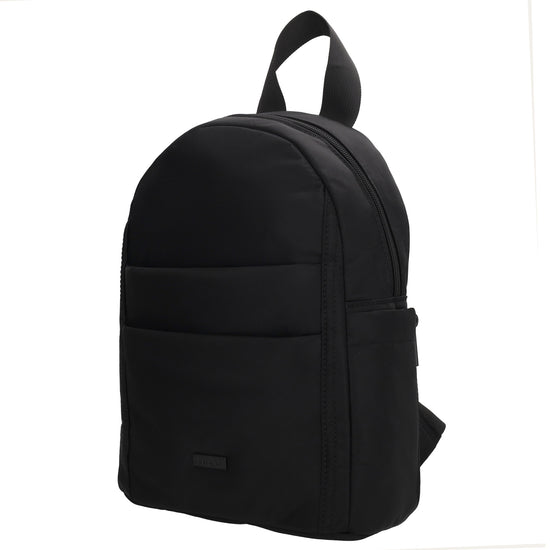 Cityrucksack 29x23cm in Schwarz mit Reißverschluss - leder-accessoires.com
