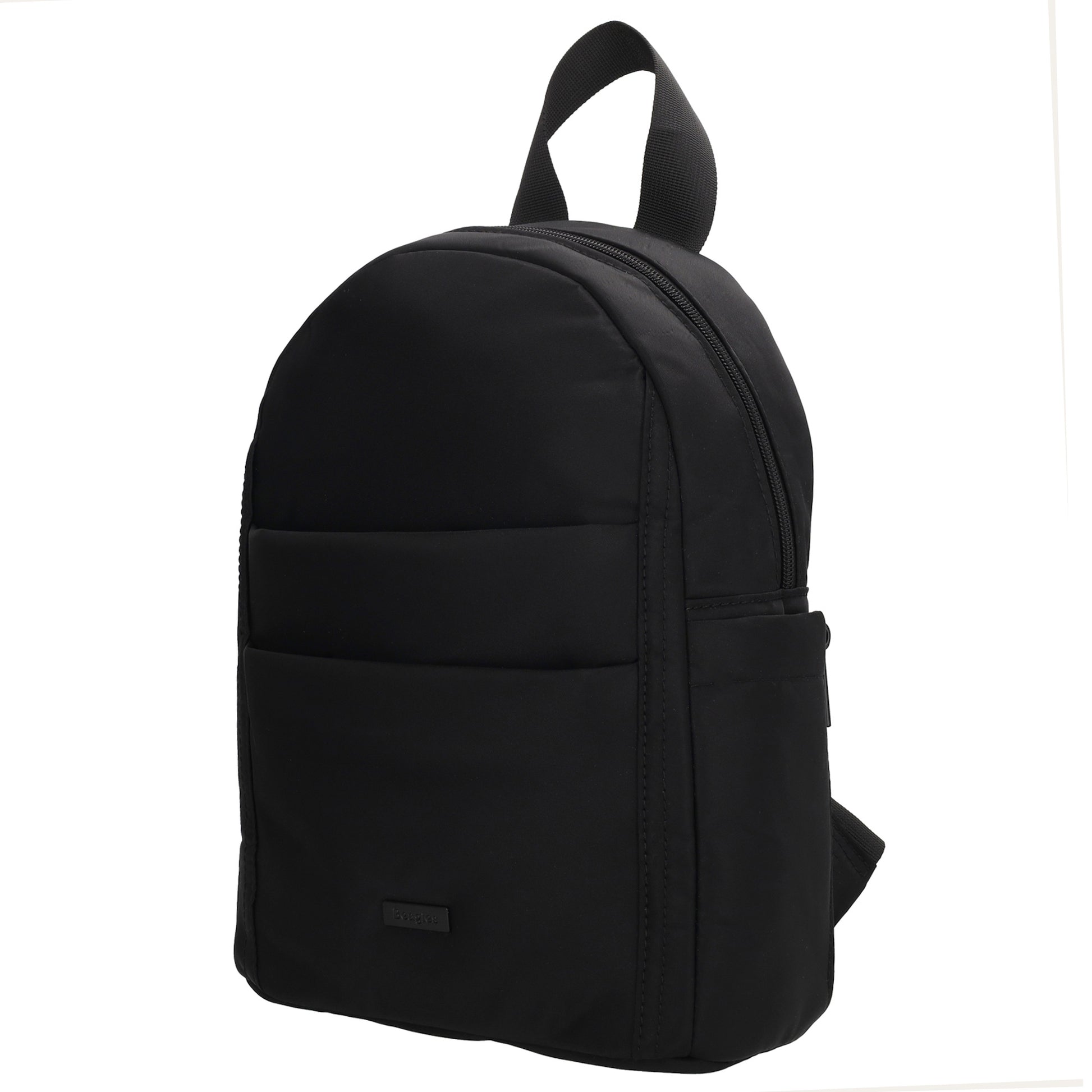 Cityrucksack 29x23cm in Schwarz mit Reißverschluss - leder-accessoires.com