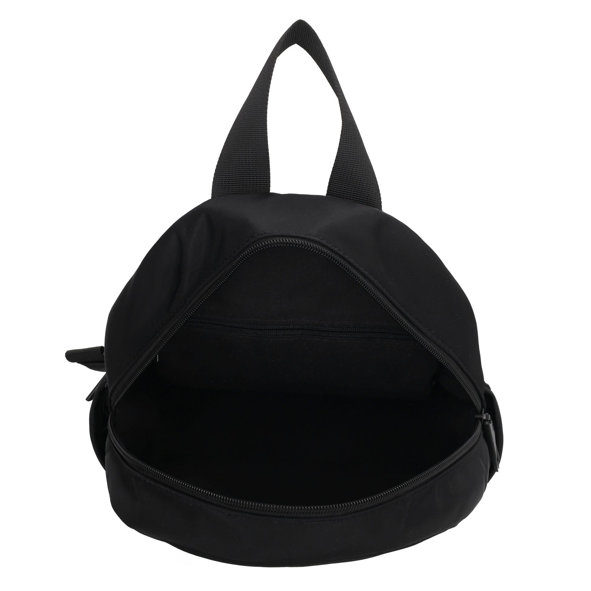 Cityrucksack 29x23cm in Schwarz mit Reißverschluss - leder-accessoires.com