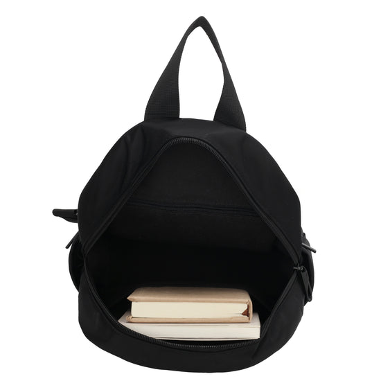 Cityrucksack 29x23cm in Schwarz mit Reißverschluss - leder-accessoires.com