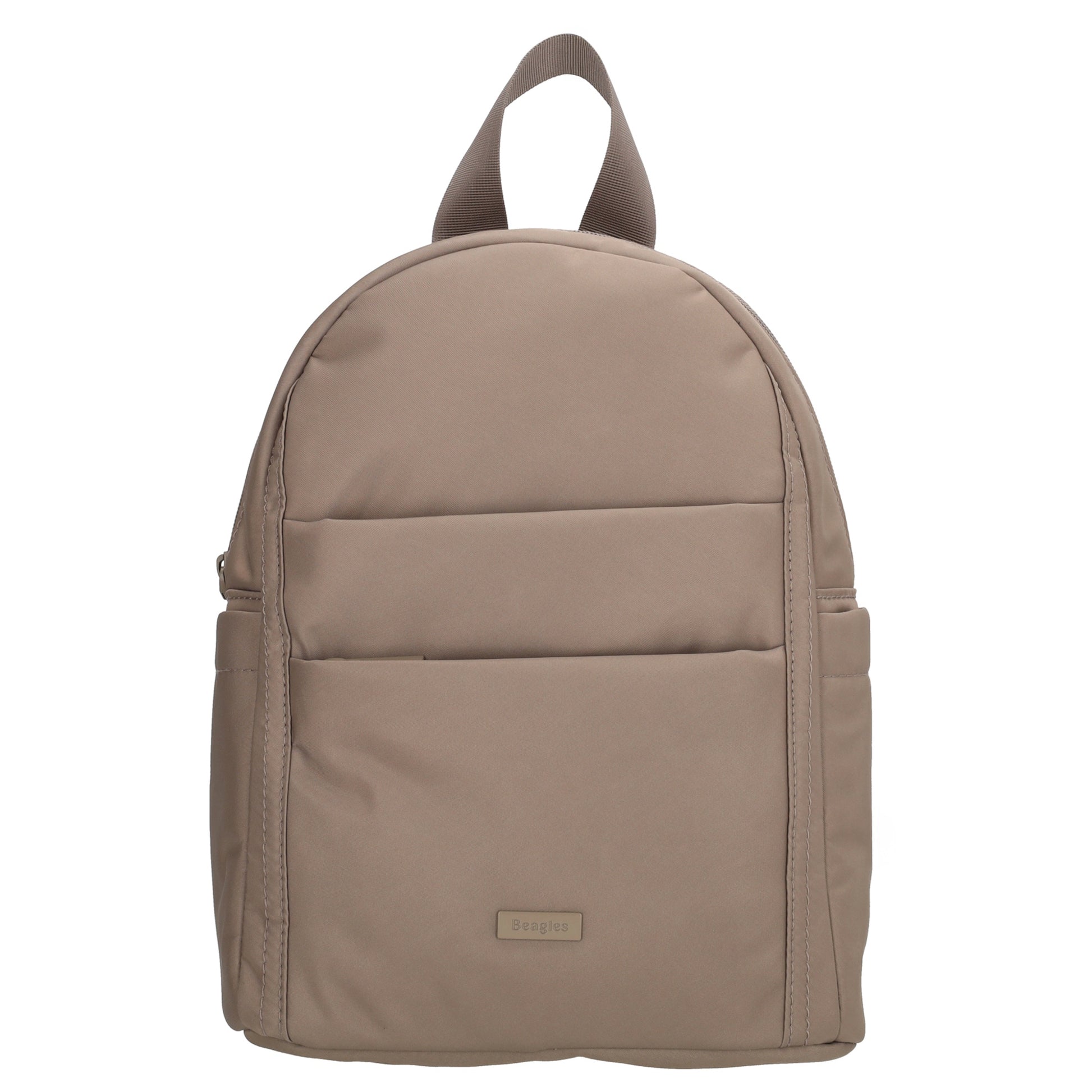 Cityrucksack 29x23cm in Taupe mit Reißverschluss - leder-accessoires.com